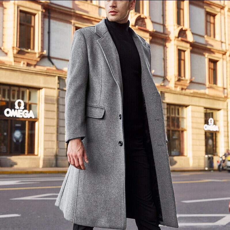 Men's classic wool coat with modern cut and elegant details Lisslune