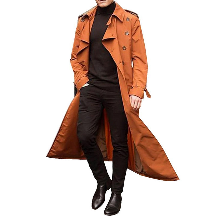 Men's trench coat with double button placket and urban design Lisslune