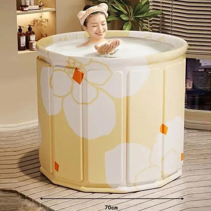 Lisslune | FlexiBath Deluxe – Foldable Bath for Adults and Children with Heat Insulation