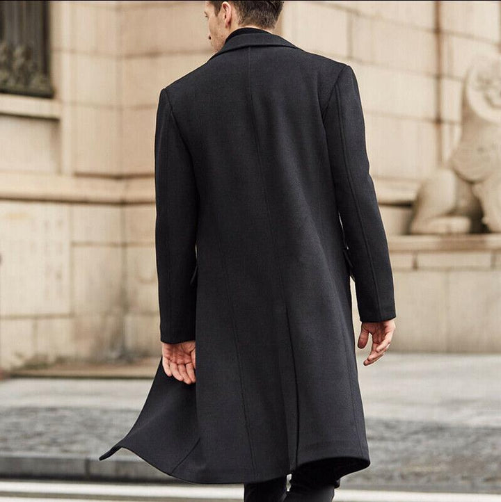 Men's classic wool coat with modern cut and elegant details Lisslune