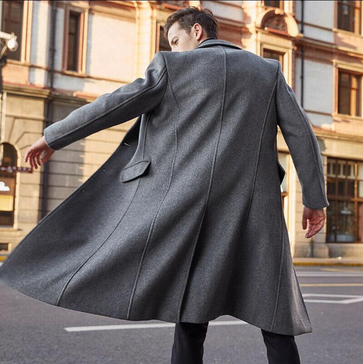 Men's classic wool coat with modern cut and elegant details Lisslune