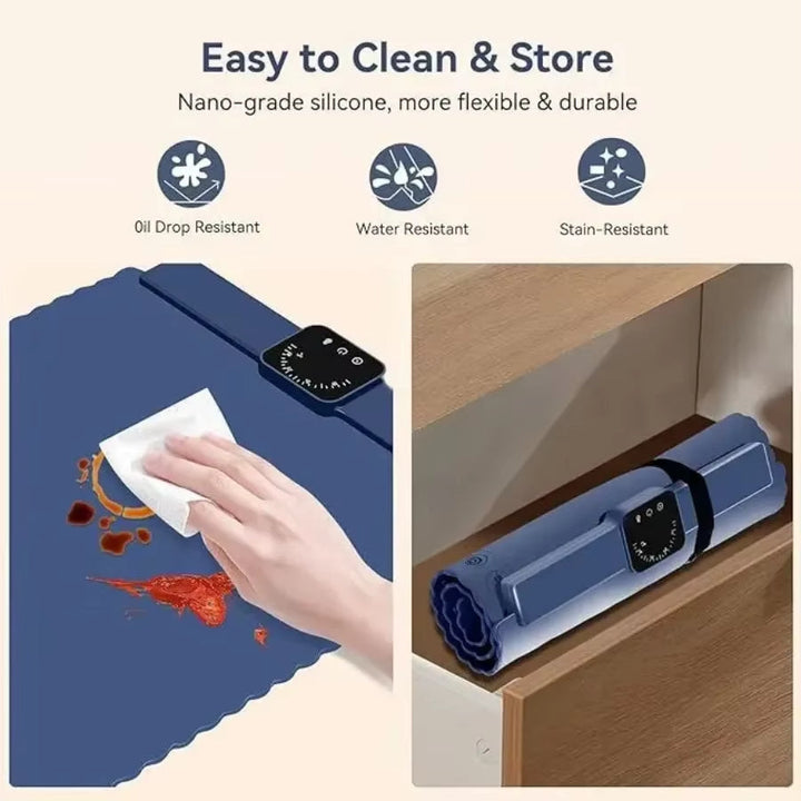 Lisslune | Safe Heat Roll-Up Electric Food Warmer Mat