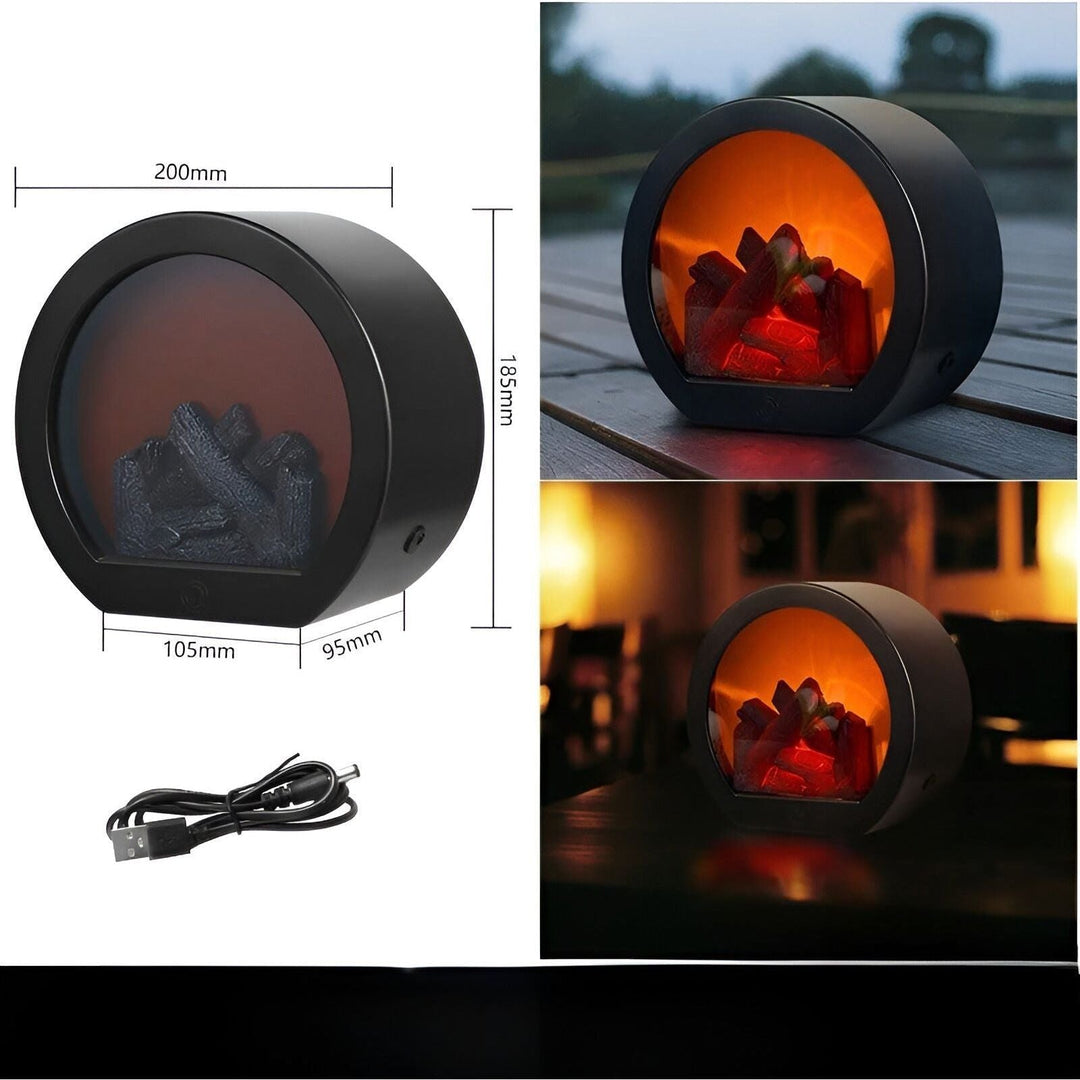 Lisslune | RadiantFlame LED Lantern – Realistic Flame Table Lamp for Cosy Ambient Lighting
