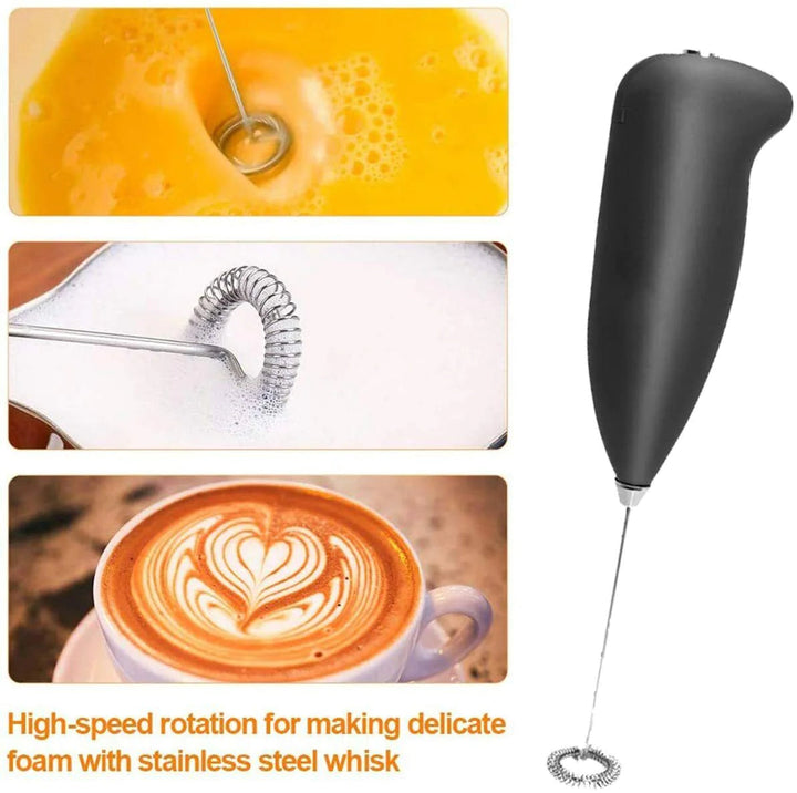 Lisslune | Electric milk frother drink frother whisk mixer stirring device coffee machine egg frother