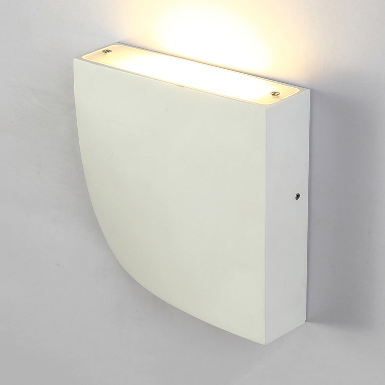 Lisslune | Modernism Style Curvy Wall Light Metal 5.5"/10" Width LED Living Room Wall Lamp in Black/White