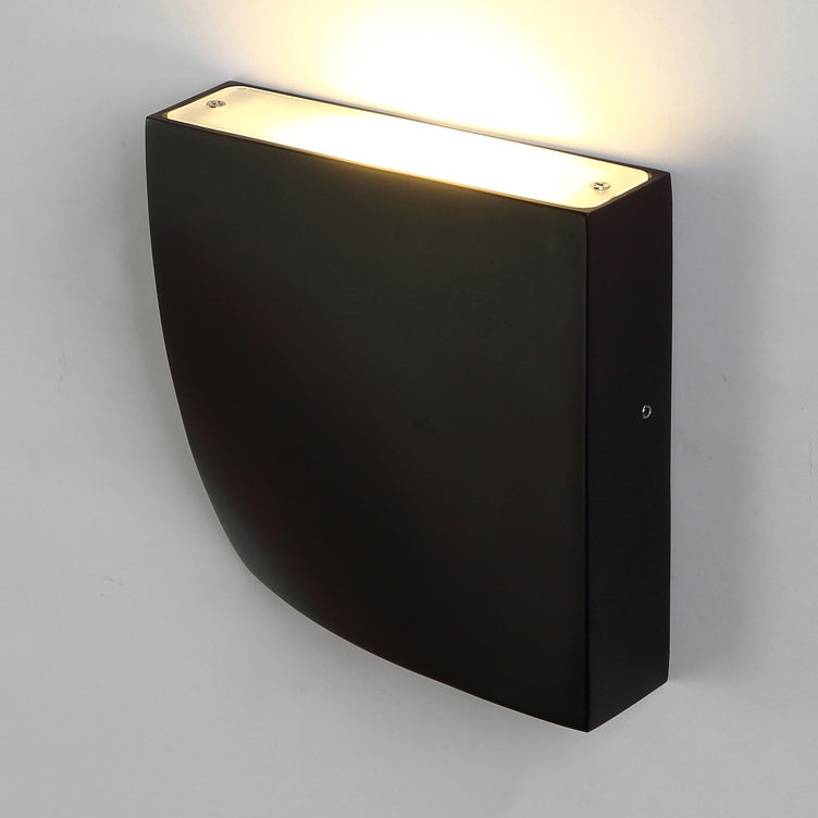 Lisslune | Modernism Style Curvy Wall Light Metal 5.5"/10" Width LED Living Room Wall Lamp in Black/White