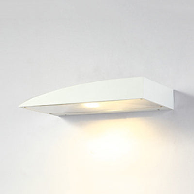 Lisslune | Modernism Style Curvy Wall Light Metal 5.5"/10" Width LED Living Room Wall Lamp in Black/White