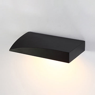 Lisslune | Modernism Style Curvy Wall Light Metal 5.5"/10" Width LED Living Room Wall Lamp in Black/White