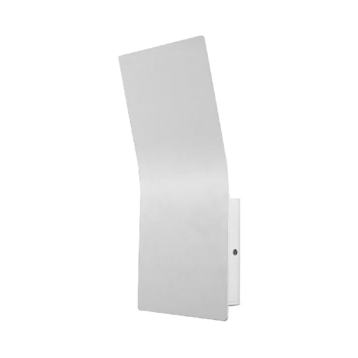Lisslune | Metallic Bend Rectangular Wall Sconce Light Simple Style 2-Light White Surface Wall Lamp