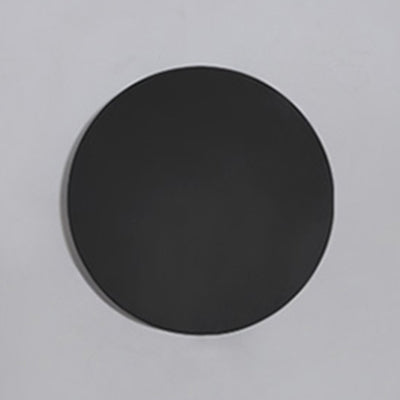 Lisslune | Round Wall Light Simple Metal 6"/8" Width LED Black/White Wall Light Lamp in Warm/White Light