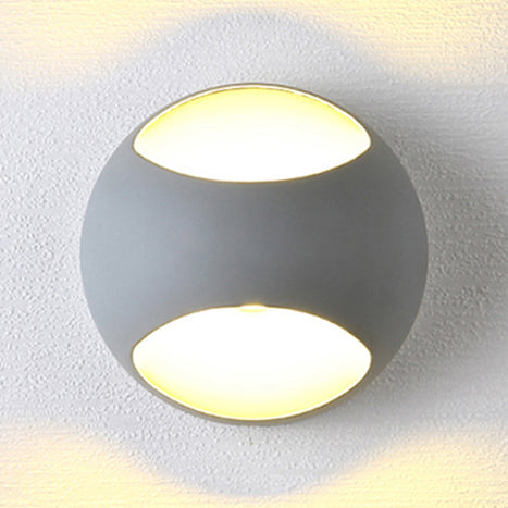 Lisslune | Round Wall Mounted Lamp Nordic Metal LED Wall Light in Yellow/Gray/Green