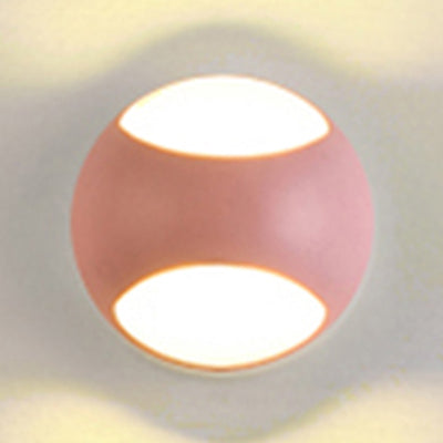 Lisslune | Round Wall Mounted Lamp Nordic Metal LED Wall Light in Yellow/Gray/Green