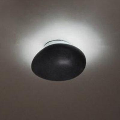 Lisslune | Pebble shape indoor wall lamp Light resin 4"/9" length LED modern style wall lamp in black