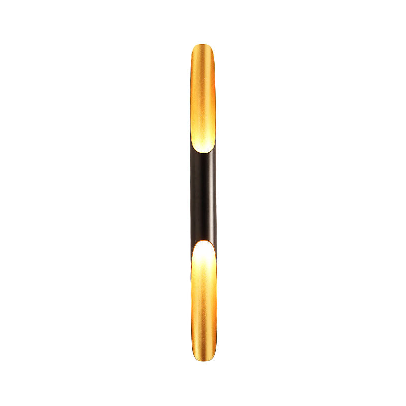 Lisslune | 23.5"/27.5" Width Pipe Wall Light Modern Metallic 1/2-Light Black Wall Lighting for Living Room