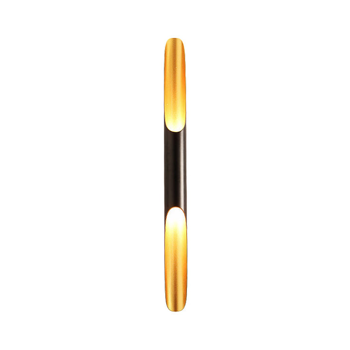 Lisslune | 23.5"/27.5" Width Pipe Wall Light Modern Metallic 1/2-Light Black Wall Lighting for Living Room
