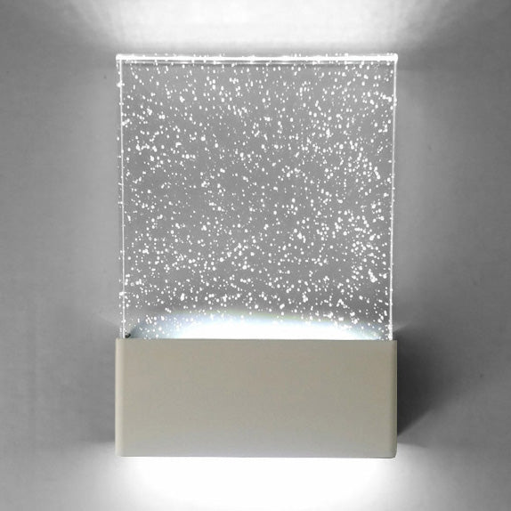Lisslune | Bubble Crystal Rectangular LED Wall Light Modern 1 Light Black/White Wall Light for Living Room Hotel