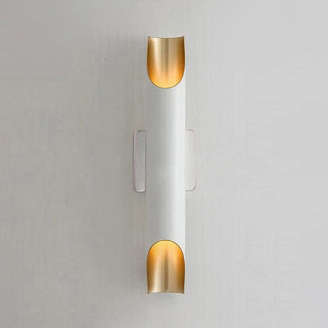 Lisslune | Gold/Black/White Tube Wall Lamp Wall Light Modern Style 2/4 Lights Metal Wall Mounted Lamp for Living Room