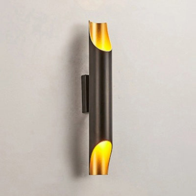 Lisslune | Gold/Black/White Tube Wall Lamp Wall Light Modern Style 2/4 Lights Metal Wall Mounted Lamp for Living Room