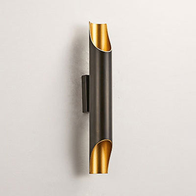 Lisslune | Gold/Black/White Tube Wall Lamp Wall Light Modern Style 2/4 Lights Metal Wall Mounted Lamp for Living Room