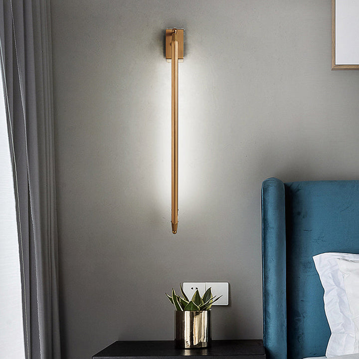 Lisslune | Brass/black Linear Wall Light Modern Stylish 1 Light Adjustable Wall Lamp Lighting for Living Room