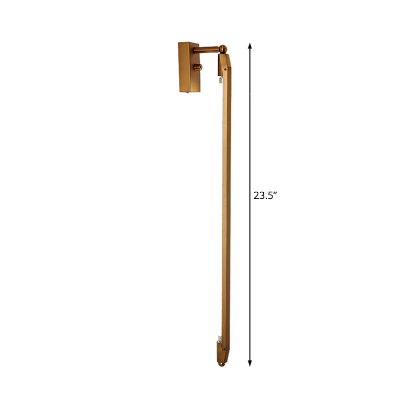 Lisslune | Brass/black Linear Wall Light Modern Stylish 1 Light Adjustable Wall Lamp Lighting for Living Room