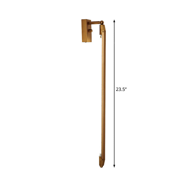 Lisslune | Brass/black Linear Wall Light Modern Stylish 1 Light Adjustable Wall Lamp Lighting for Living Room