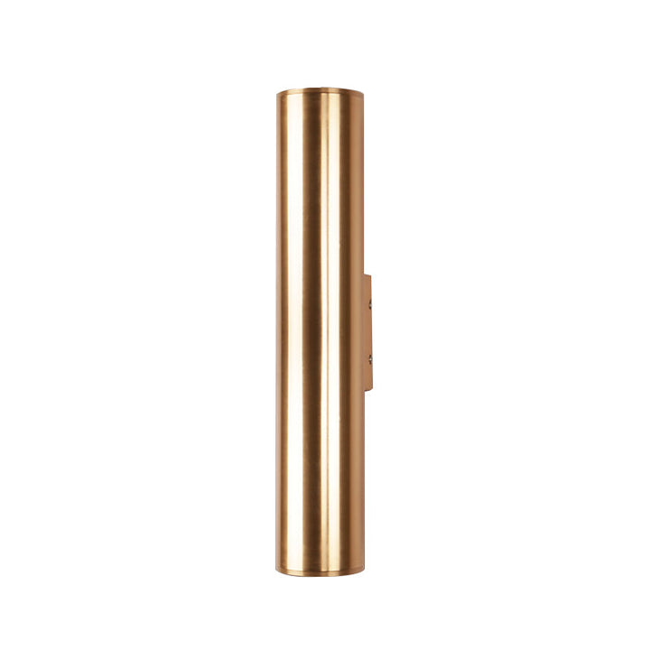 Skørter | Gold Cylinder Wall Lamp Fixture Modern Style 2"/3" Width LED Metal Wall Lamp in Gold for Corridor