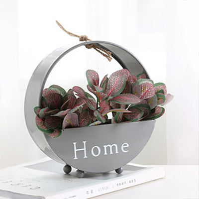 Skørter | Metal Circular Hanging Wall Lamp Scandinavian Flower/Plant Accent String Light for Restaurant Tea Shop