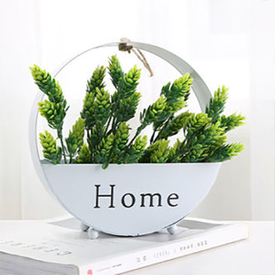 Skørter | Metal Circular Hanging Wall Lamp Scandinavian Flower/Plant Accent String Light for Restaurant Tea Shop