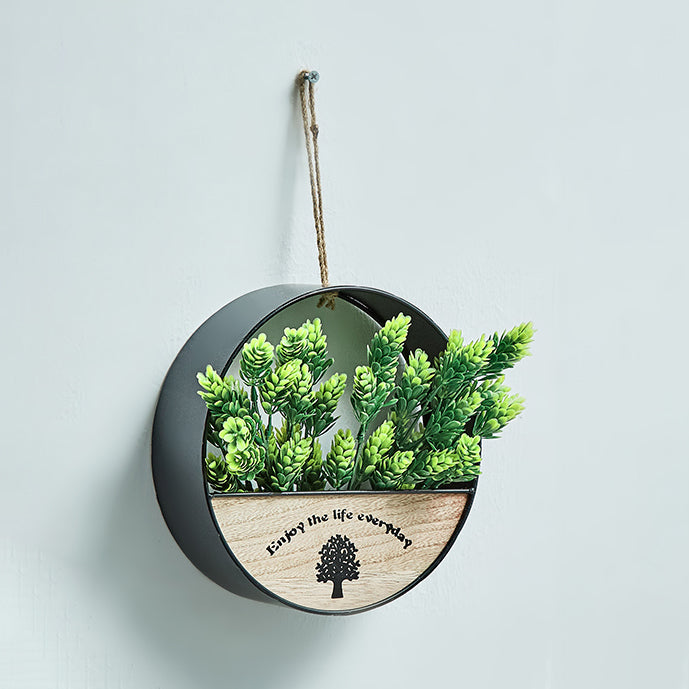 Skørter | Flower/Plant String Lights with Wooden Ring/House Shelf Nordic Twinkle Light for Café Tea Shop
