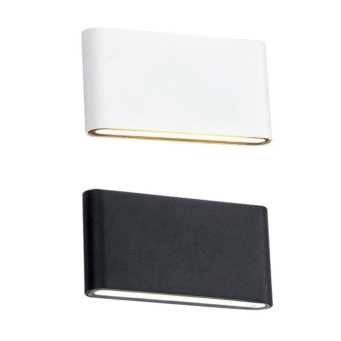 Skørter | Black/White Rectangular Wall Wash Light Modern Stylish Warm/White Light LED Aluminium Wall Lamp for Hallway, 4.5"/7" B