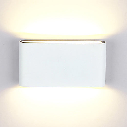 Skørter | Black/White Rectangular Wall Wash Light Modern Stylish Warm/White Light LED Aluminium Wall Lamp for Hallway, 4.5"/7" B