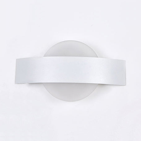 Lisslune | Round/Rectangular Acrylic Wall Lamp Modern LED Black/White Finish Wall Lamp with Metal Back in White/Warm Light