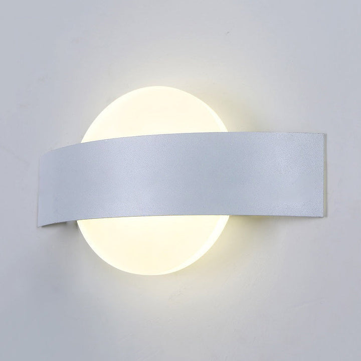 Lisslune | Round/Rectangular Acrylic Wall Lamp Modern LED Black/White Finish Wall Lamp with Metal Back in White/Warm Light