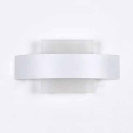 Lisslune | Round/Rectangular Acrylic Wall Lamp Modern LED Black/White Finish Wall Lamp with Metal Back in White/Warm Light