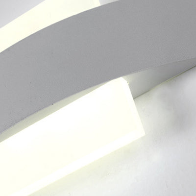 Lisslune | Round/Rectangular Acrylic Wall Lamp Modern LED Black/White Finish Wall Lamp with Metal Back in White/Warm Light
