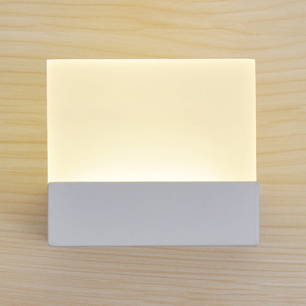 Lisslune | Acrylic Plate Wall Light Minimalist LED 1 Light Wall Lighting Ideas in Warm/White Light