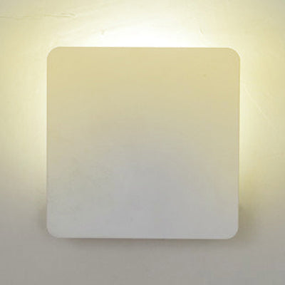 Lisslune | LED Bedroom Wall Light with Square Aluminum Shade White Wall-Mounted Lamp in Warm/White Light