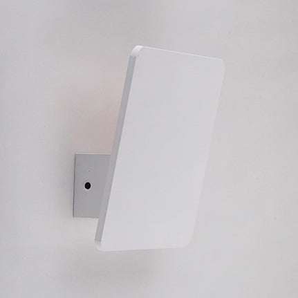 Lisslune | LED Bedroom Wall Light with Square Aluminum Shade White Wall-Mounted Lamp in Warm/White Light