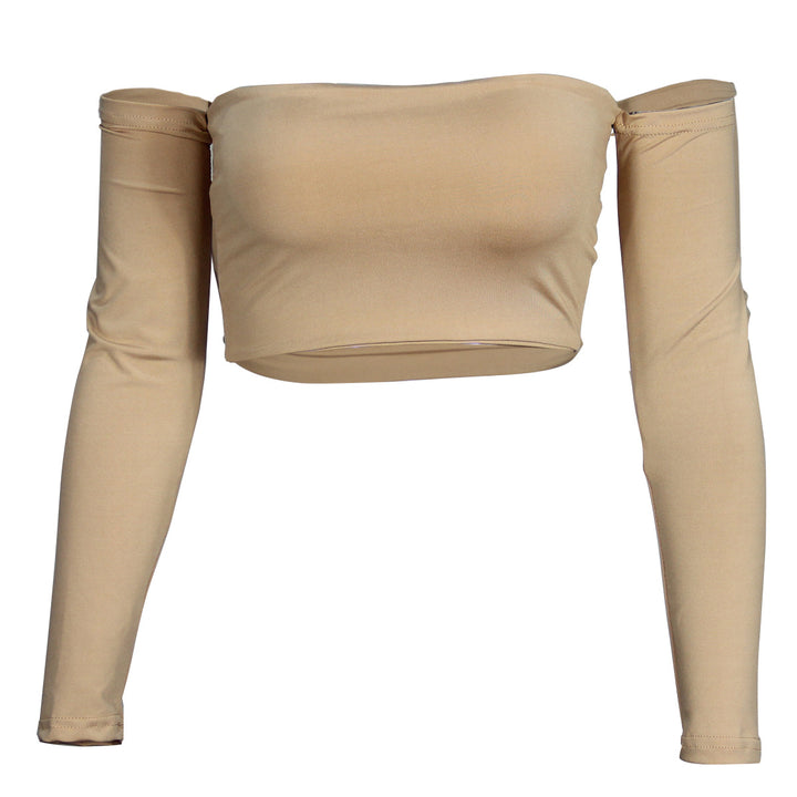 Damen Crop-Top mit langen Ärmeln Lisslune