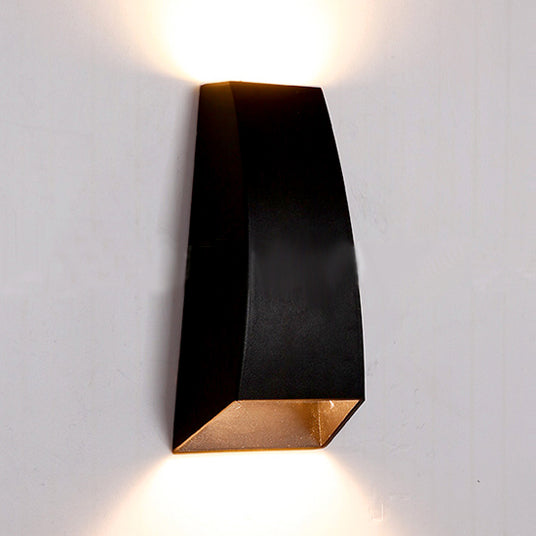 Lisslune | Black/Grey Geometric Wall Sconce Lamp Modern Style LED Aluminium Wall Light Fixture in White/Warm Light
