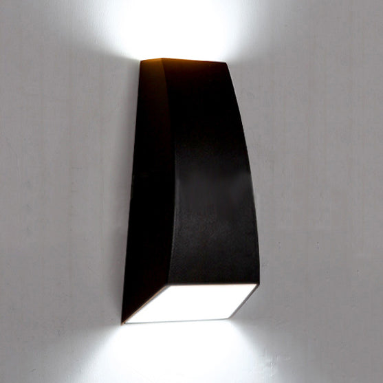 Lisslune | Black/Grey Geometric Wall Sconce Lamp Modern Style LED Aluminium Wall Light Fixture in White/Warm Light