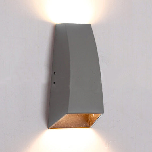 Lisslune | Black/Grey Geometric Wall Sconce Lamp Modern Style LED Aluminium Wall Light Fixture in White/Warm Light