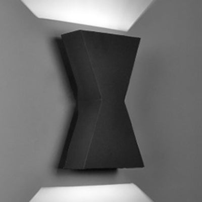 Lisslune | Black/White Hourglass Shadow Wall Wash Light Contemporary LED Metal Wall Lamp in White/Warm Lighting