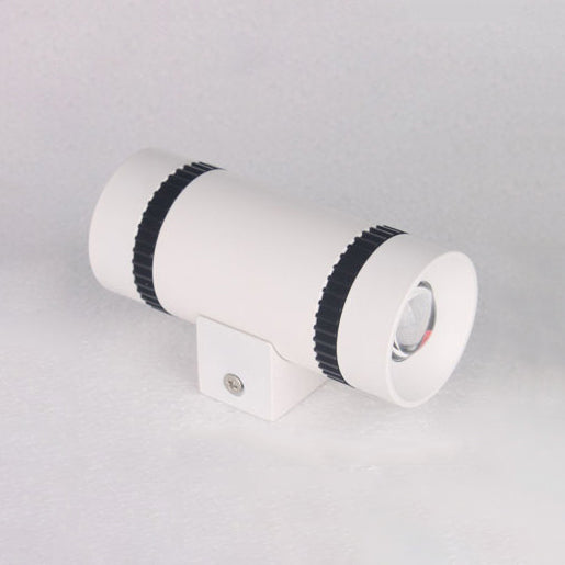 Lisslune | White Cylinder Shade Wall Light Sconce in Contemporary Style 2-Head Aluminum Wall Light for Outdoors