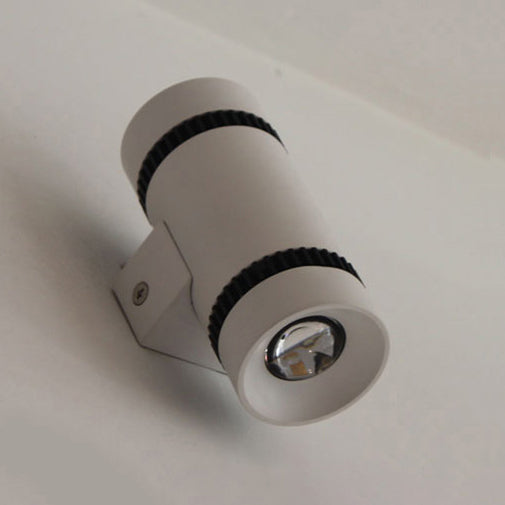 Lisslune | White Cylinder Shade Wall Light Sconce in Contemporary Style 2-Head Aluminum Wall Light for Outdoors