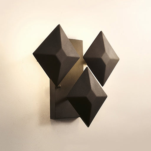 Lisslune | Modernist 1/3-Light Wall Lamp with Metal Shade Black/White Geometric Wall Light for Staircase