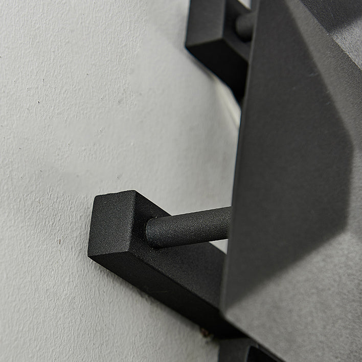 Lisslune | Modernist 1/3-Light Wall Lamp with Metal Shade Black/White Geometric Wall Light for Staircase