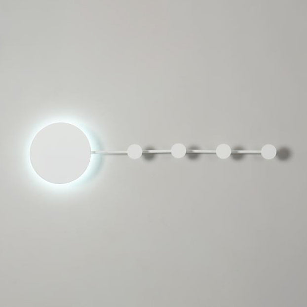 Lisslune | 27.5"/39" Width Black/White Round LED Wall Lamp Simplicity LED Acrylic Wall Light in Warm/White Light with Hangers