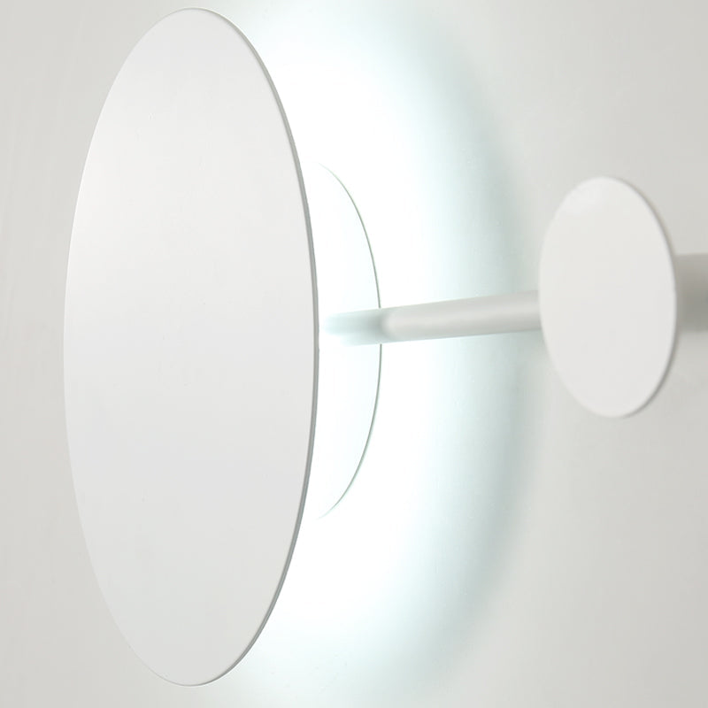 Lisslune | 27.5"/39" Width Black/White Round LED Wall Lamp Simplicity LED Acrylic Wall Light in Warm/White Light with Hangers